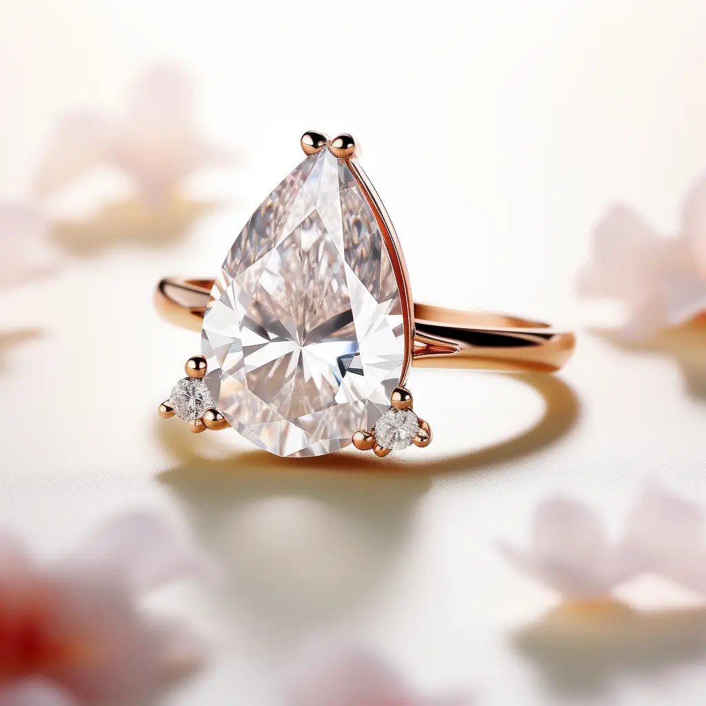 Pear Shaped Solitaire Rings