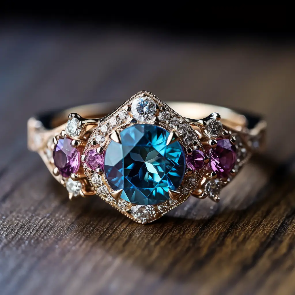 Colored Gemstone Engagement Rings