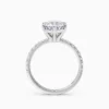 Round Diamond Set In White Gold Engagement Ring Side View