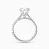 Round Diamond Set In White Gold Engagement Ring Side View