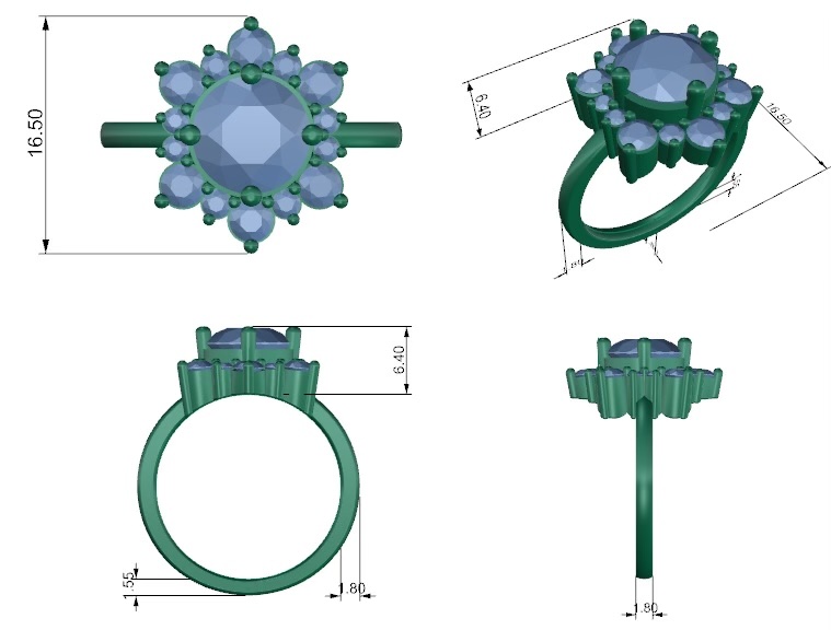 Cad Design Concept of a Custom Engagement Ring